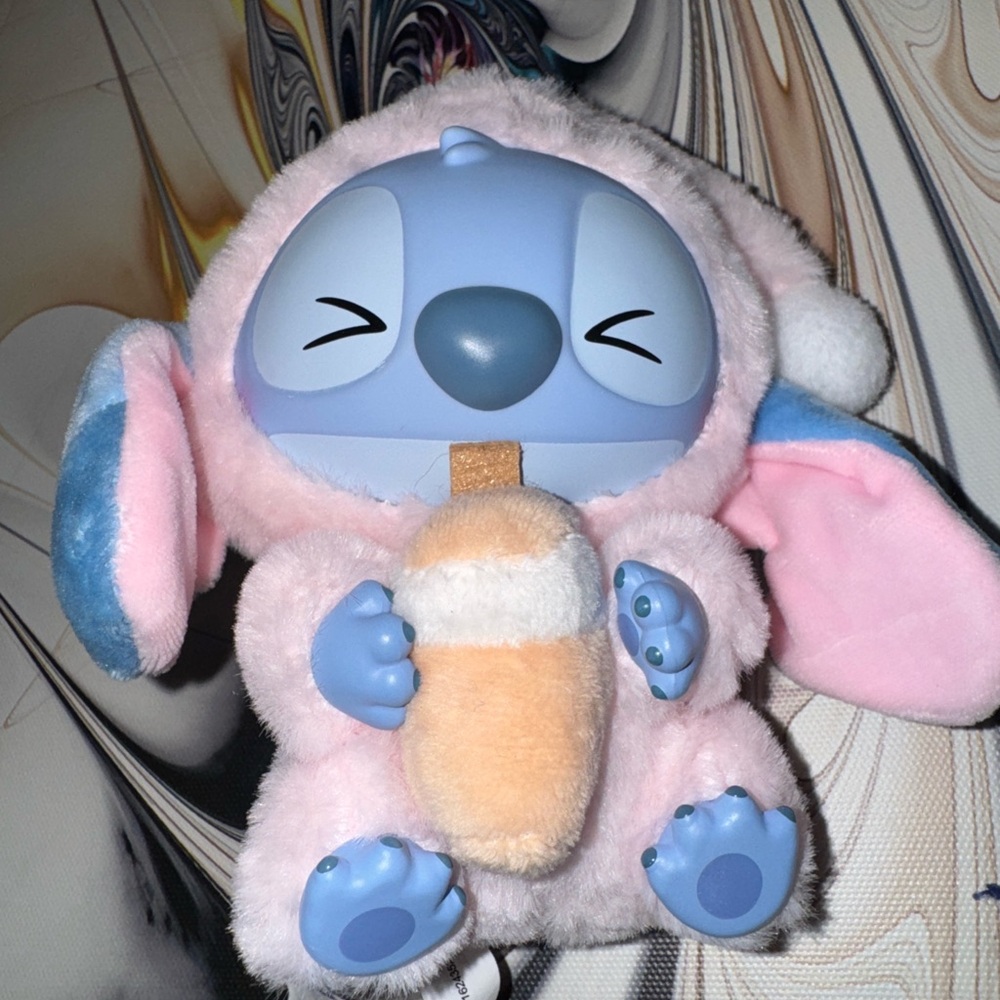 Popmart stitch eat something before sleep